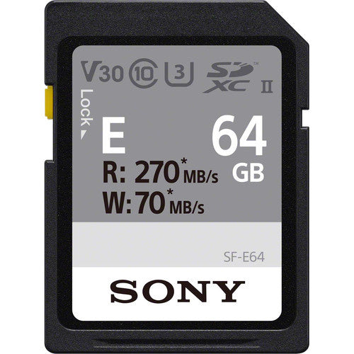Sony E系列 UHS-II SDXC 記憶卡 (64GB / 128GB / 256GB)